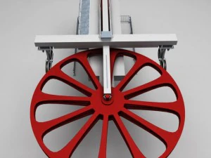ski lift cableway pillar 3D Model