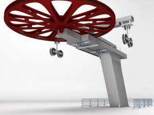 ski lift cableway pillar 3D Model