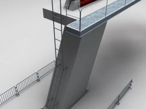 ski lift cableway pillar 3D Model