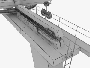 ski lift cableway pillar 3D Model