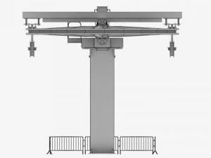 ski lift cableway pillar 3D Model