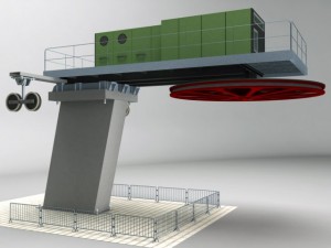ski lift cableway pillar 2 3D Model
