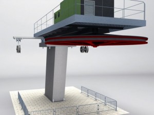 ski lift cableway pillar 2 Modelo 3D