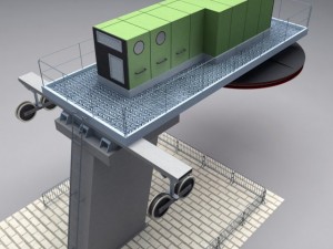 ski lift cableway pillar 2 Modelo 3D