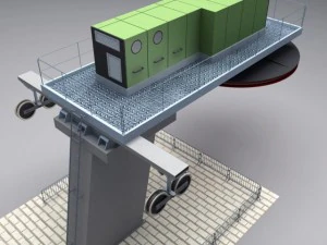 ski lift cableway pillar 2 3D Model