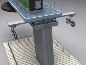 ski lift cableway pillar 2 3D Model