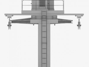 ski lift cableway pillar 2 Modelo 3D