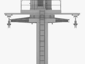 ski lift cableway pillar 2 3D Model