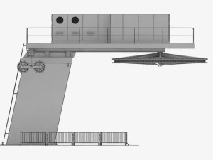 ski lift cableway pillar 2 3D Model