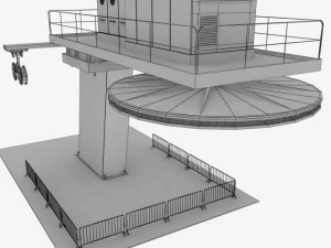 ski lift cableway pillar 2 3D Model
