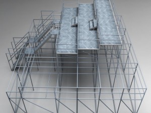 industrial scaffolding 3D 모델