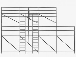 industrial scaffolding 3D 모델
