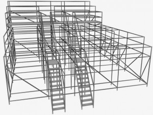 industrial scaffolding 3D 모델