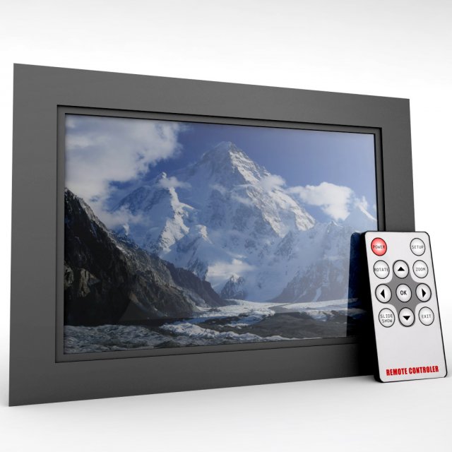 digital picture frame remote Modelo 3D .c4d .max .obj .3ds .fbx .stl .blend 