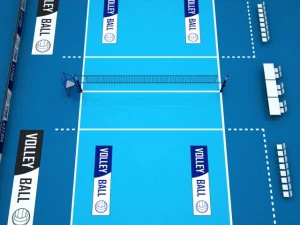 quadra de v&ocirc;lei alta Modelo 3D
