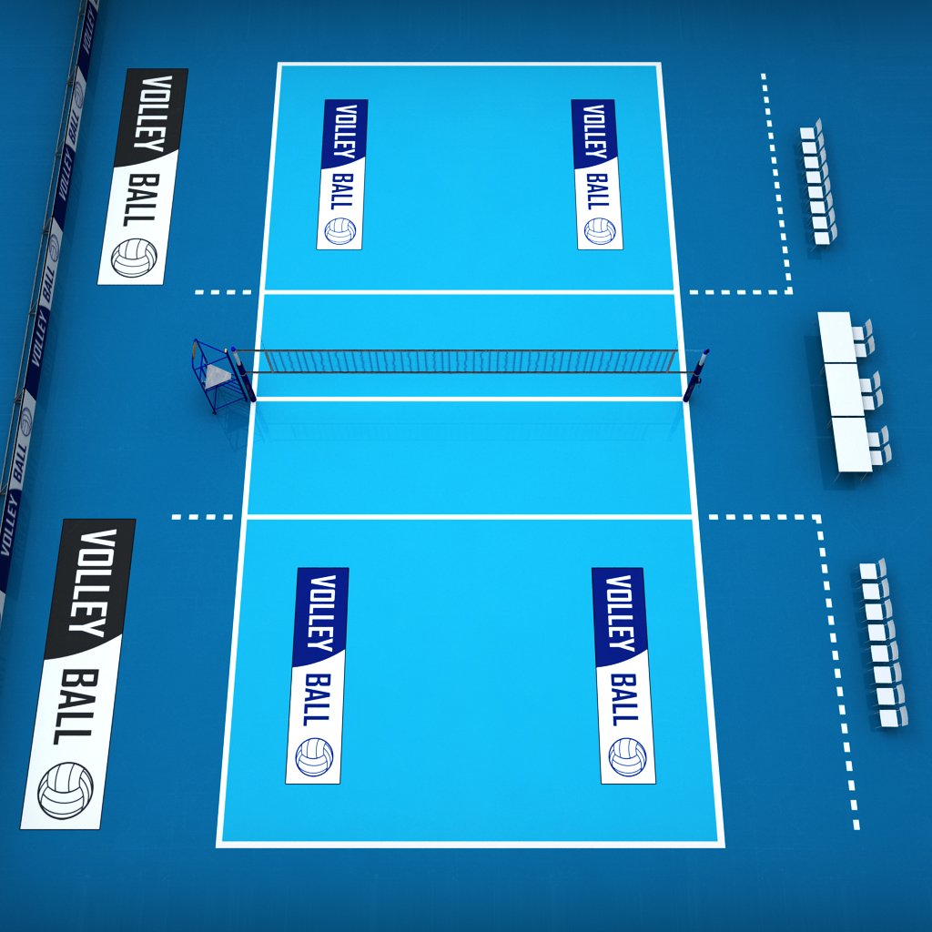 Volleyball Court High 3d Model In Sports Equipment 3dexport