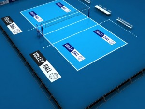 volleyball court high 3D Модель