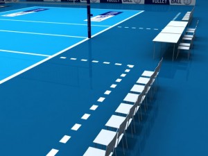volleyball court high 3D Модель