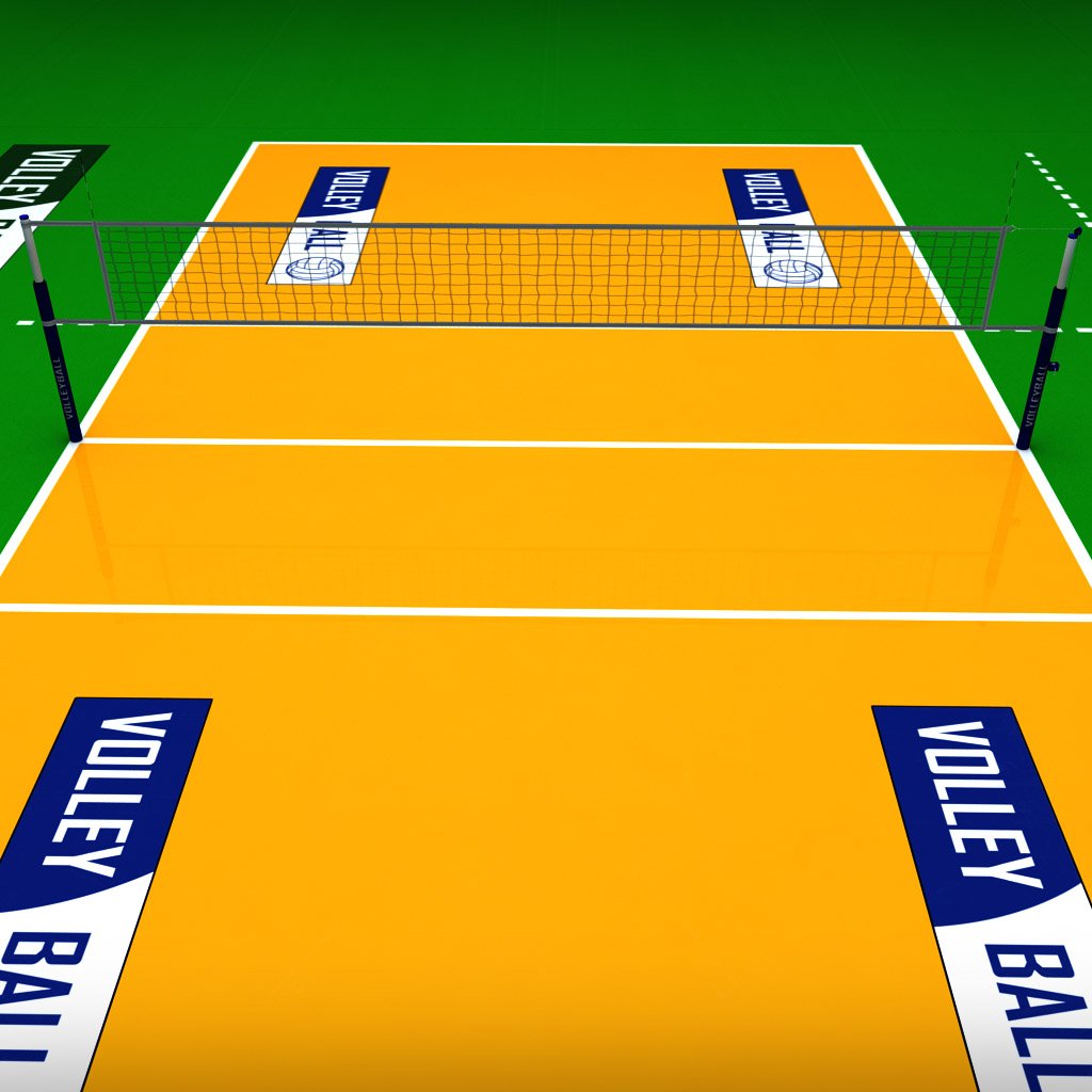 Volleyball court 3D Model in Playground 3DExport