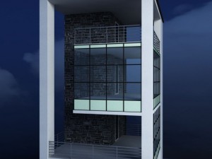 glass tower 3Dモデル