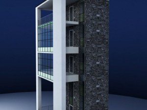 glass tower 3Dモデル