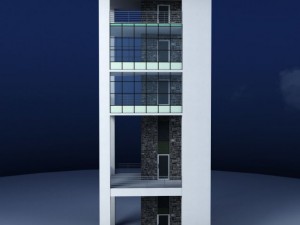 glass tower 3Dモデル