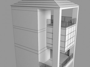 glass tower 3Dモデル