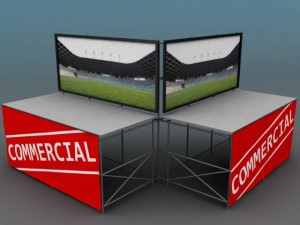 double telebim led Modelo 3D