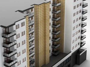apartman binası 3D Model