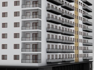 apartment building 3D 모델