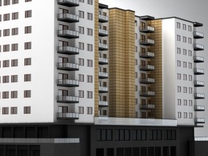 apartment building 3D 모델