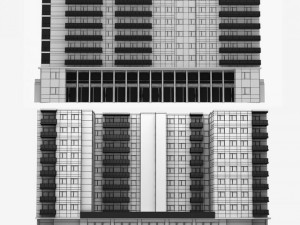 apartment building 3D 모델