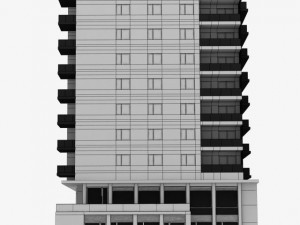 apartment building 3D 모델
