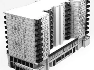 apartment building 3D Model