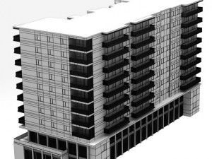 apartment building 3D 모델