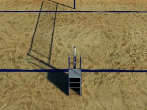 beach volleyball court 3D Model
