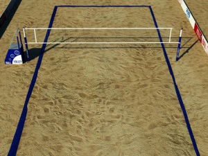 beach volleyball court 3D Model