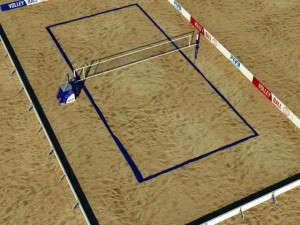 beach volleyball court 3D 모델