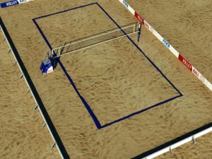 beach volleyball court 3D Model