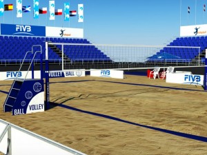 beach volleyball court high 3D Model