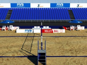 beach volleyball court high 3D Model