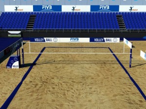 beach volleyball court high 3D Model