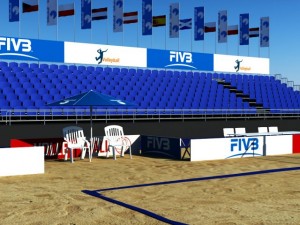 beach volleyball court high 3D Model
