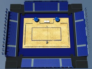 beach volleyball court high 3D Model