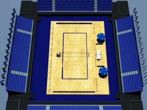 beach volleyball court high 3D Model