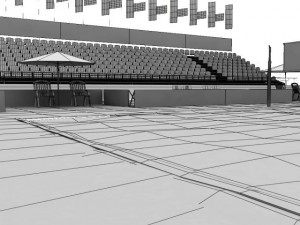 beach volleyball court high 3D Model