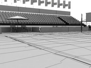 beach volleyball court high 3D Model