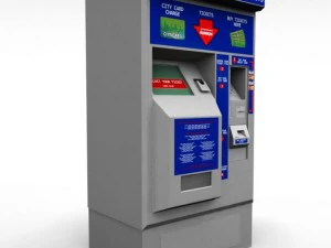 m&aacute;quina de bilhetes de &ocirc;nibus Modelo 3D