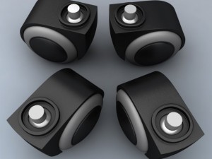 plastic caster wheel 3D Модель