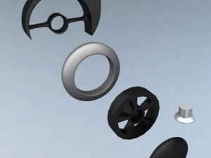 plastic caster wheel 3D Модель